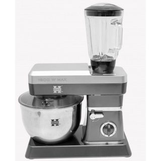 Robot petrin multifonction Herzberg Hg-5065, 1800 W Max Capacité 6.5L Argent