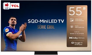 Téléviseur Tcl 55c89l 4k Uhd 55 Pouces Mini Led Noir Aluminium Brossé