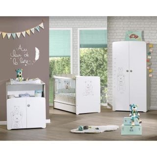 Baby Price Chambre Bébé Trio Teddy: Lit 120x60, Commode A Langer Et Armoire