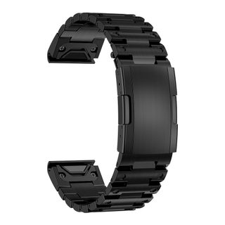 Bracelet De Montre En Acier Inoxydable Pour Montres Garmin Black 26 Mm