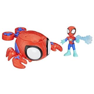 Hasbro Spidey Araignée De Mer Water-webs, Figurine Et Véhicule, Marvel Spidey Et Ses Amis Extraordinaires, Des 4 Ans