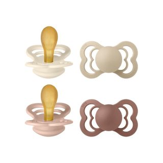 Tétines Bibs Supreme Caoutchouc Naturel Taille T2 Symétriques Lot De 4 Couleurs