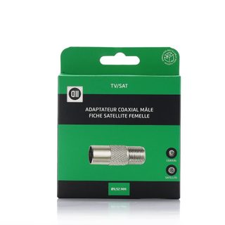Adaptateur Coax Male 9.52mm Fiche Sat Femelle