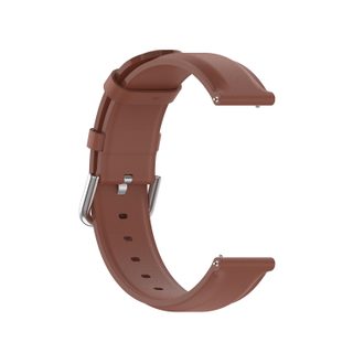 Bracelet De Montre En Cuir Véritable Brown 22 Mm Samsung Galaxy Watch 3 45 Mm/gear S3 Classic, Frontier, Huawei Watch Bu