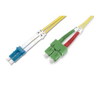 Cable Digitus Lwl Duplex Sc Vers Lc Os2 2 M Jaune, Lszh