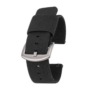 Bracelet De Montre En Nylon Avec Barrettes À Ressort À Dégagement Rapide Black 20 Mm