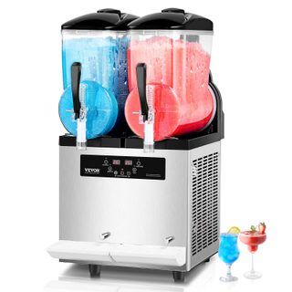 Vevor Machine À Granite Commerciale 2x12l Simple Réservoir, Inox, 96 Tasses, Pour Cafés/bars.