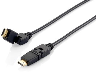 Equip 119363 Câble Hdmi 2.0 Pivotant, 3.0m, Prise Pivotante, 4k/60hz