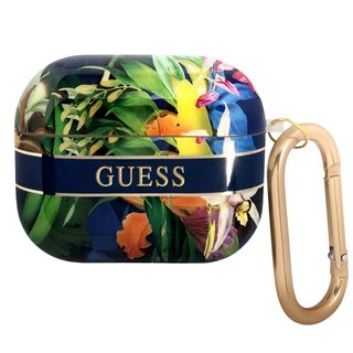 Coque Pour Airpods Pro Avec Motif Floral Et Mousqueton En Métal Multicolore Guess