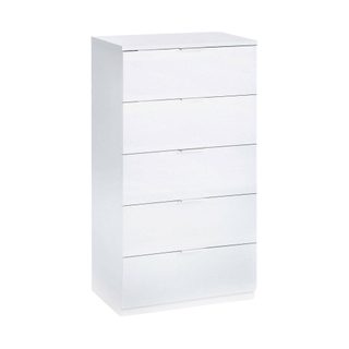 Commode Effet Bois Blanc 60x40 Cm