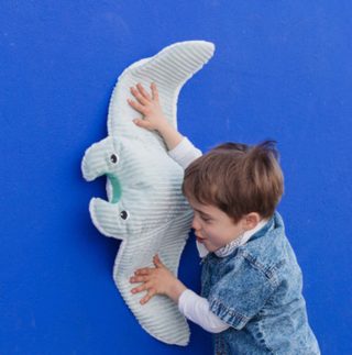 Peluche Les_déglingos Ptipotos Raie Manta 67 Cm Menthe Multicolor Autres