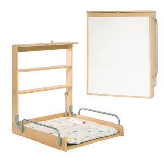 Étagère À Langer Murale – Incl. Matelas À Langer Waldhochzeit – Naturel