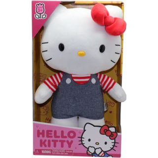 Peluche - Hello Kitty - Hkt133 - Modele Bleu Denim - 30 Cm - Des 3 Ans