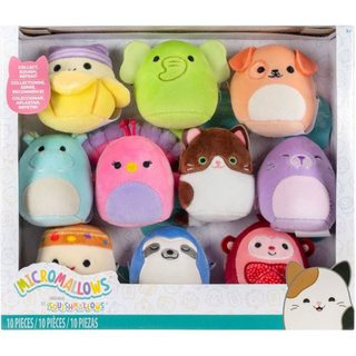 Mini Peluches Micromallows Squishmallows Jazwares Lot De 10 Personnages 6,5 Cm