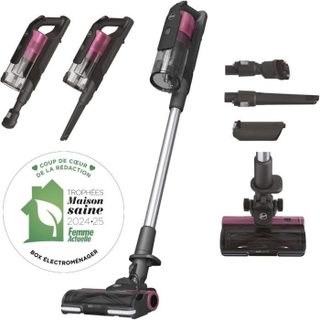 Aspirateur Balai Sans Fil - Hf920h - 65 Aw - 86 Dba - Ecran Led - Rose / Gris