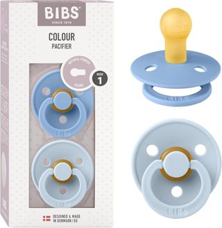 Sucettes Bibs Lot De 2 Taille 1 0-6 Mois Sky Blue/baby Latex De Caoutchouc Naturel