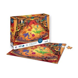 Puzzle Sentosphere Le Trésor Des Dragons 200 Pièces 48 X 33 Cm Jaune