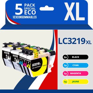 123consommables - Lc3219xl Cartouches Encre Compatible Avec Brother Lc3219xl Lc3219 Lc3217 Pour Brot