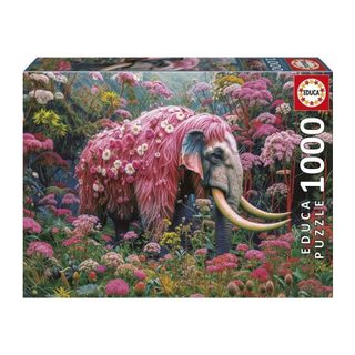 Puzzle - Educa - Éléphant Fleuri - 1000 Pieces - 48x68 Cm - Pour Adultes - Animaux