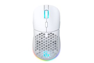 Souris Pour Gamer Newskill Arakne Elite Ivory 16000 Dpi Blanc Batterie Sans Fil Rf 2,4ghz
