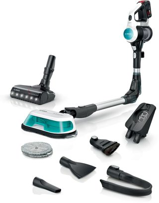 Bosch Scopa Elettrica Lavapavimenti 2in1 Unlimited 7 Prohygienic Aqua Bianco