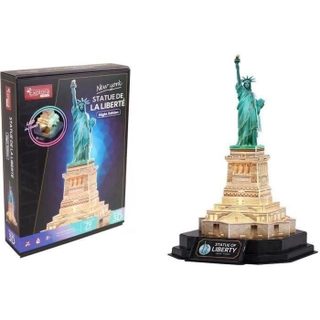 Puzzle 3d Lumineux - Statue De La Liberté - Jeu De Construction - 79 Pieces - Des 8 Ans