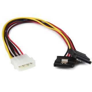 Startech.com Câble Adaptateur D'alimentation Interne Lp4 (4 Broches) - Mâle Vers 2x Sata Femelle - 30 Cm
