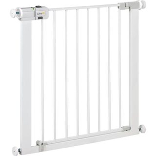 Barriere De Sécurité Enfant Easy Close - Métal - 73 A 80 Cm - Pression, Sans Vis Ni Perçage - Blanc