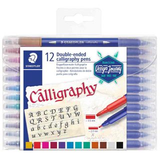 Staedtler Feutre Calligraph Duo À Double Pointe, Étui De 12