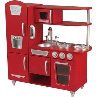 Kidkraft Cuisine Enfant Vintage Rouge En Bois
