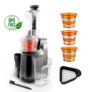 Extracteur de Fruits et Légumes avec 3 Tamis, Modèle Ultimate Black Kitchencook 400 W Capacité 1L 60 dB