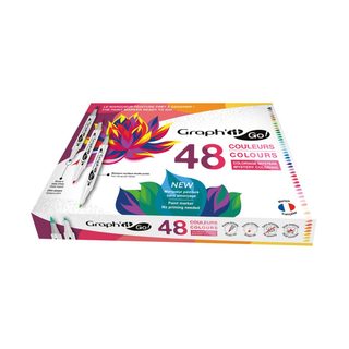 Marqueurs Acrylique Graph It Graph'it Go Set 48 Couleurs Rose Autres