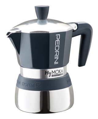 Pedrini Mymoka Induction Cafetière À Moka Bleu, Acier Inoxydable