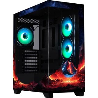 Boîtier Pc Sans Alimentation - Ceto Premium Volcano - Moyen Tour - Format Atx - 4x120mm A-rgb - Noir