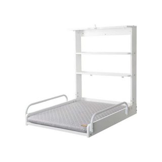 Etagère À Langer Murale Pliante Bois Blanc 66,5x76,5 Cm Roba