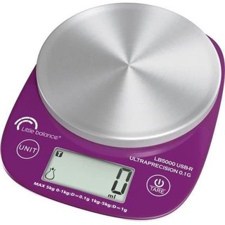 Balance De Cuisine Little Balance Lb5000 Pro Inox 5 Kg 0,1 G Usb Recharge Violet