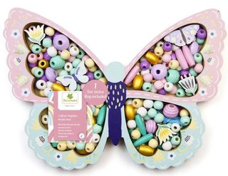 Coffret Papillon Au_sycomore 194 Perles 3 M Fil Multicolor Bois