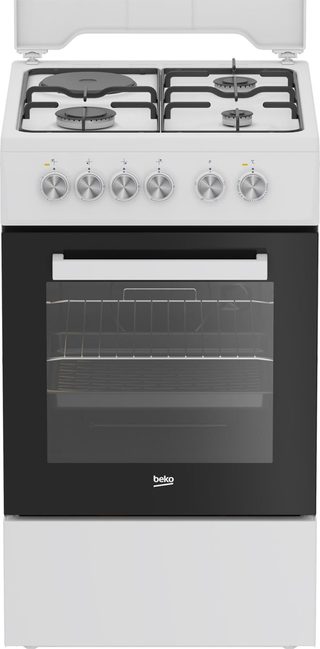 Cuisinière Mixte Beko Fss53011dw 4 Foyers Four 60 L 85 X 50 X 60 Cm Blanc