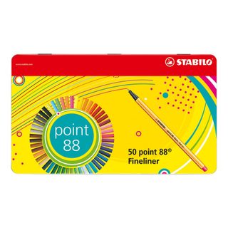 Stabilo Point 88 Boîte Métal de 50 Feutres