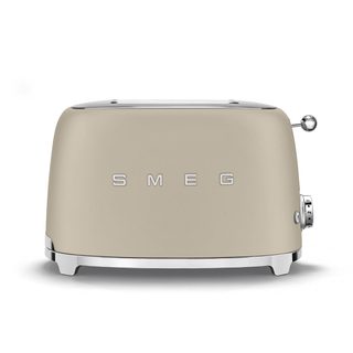 Grille-pain Smeg Tsf011mlmeu 2 Fentes 6 Niveaux Beige Lin Acier Inoxydable