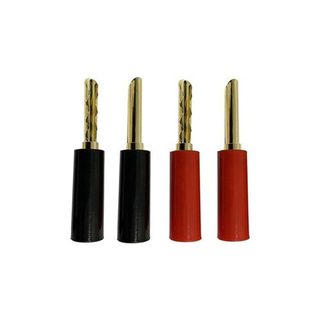 Fiches Banane Enova Hifi Fban 100 Rb Lot De 4 Noir Et Rouge Métal Plastique