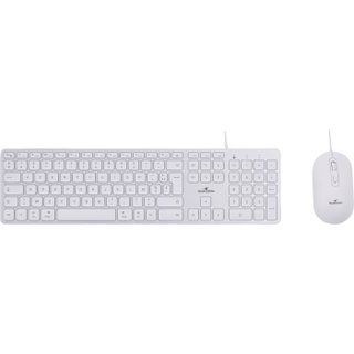 Pack Clavier Souris Filaire - Kb Mac - Compatible Mac - Blanc