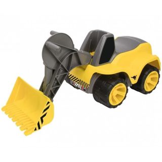 Porteur Big Worker Maxi Pelleteuse - Jaune Et Gris - Pour Enfant De 3 Ans Et Plus - Jusqu'a 50 Kg