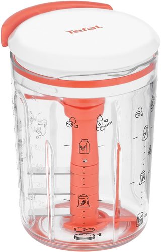 Hachoir Manuel 3 Lames, Blanc & Corail