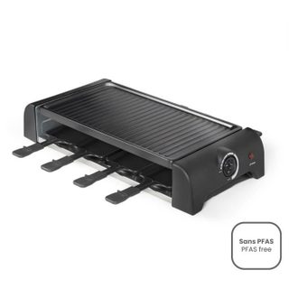 Appareil A Raclette 8 Personnes - Doc312 - 1300w - 8 Personnes - Plateau Grill Amovible Antiadhésif - Thermostat Ajustab
