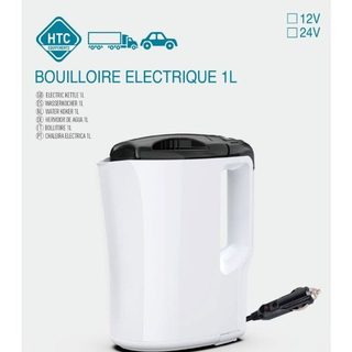 Bouilloire Électrique 12 V 1 L 170 W Htc Équipement Blanche Bleue Pour Voiture Camping
