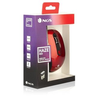 Ratón Inalámbrico Ngs Haze/ Hasta 1600 Dpi/ Rojo