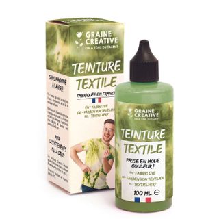 Peinture Pour Textile 100 Ml Effet Tie And Die - Vert Kaki