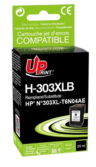 Cartouche Encre Uprint Compatible Hp 303 Xl (t6n04ae) Noir