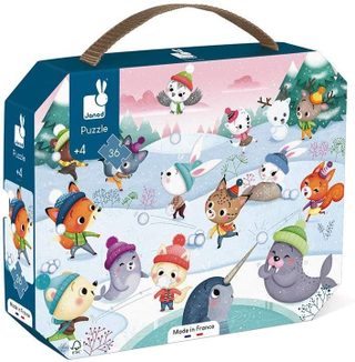 Puzzle Janod Snow Party 36 Pièces 50 X 40 Cm Multicolore Carton
